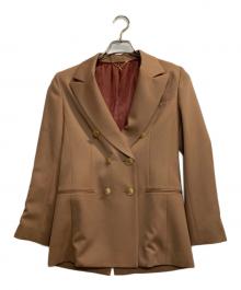 Loulou Willoughby（ルルウィルビー）の古着「ギャバジンテーラードジャケット」｜ブラウン