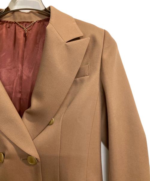 Loulou Willoughby（ルルウィルビー）Loulou Willoughby (ルルウィルビー) ギャバジンテーラードジャケット ブラウン サイズ:1の古着・服飾アイテム