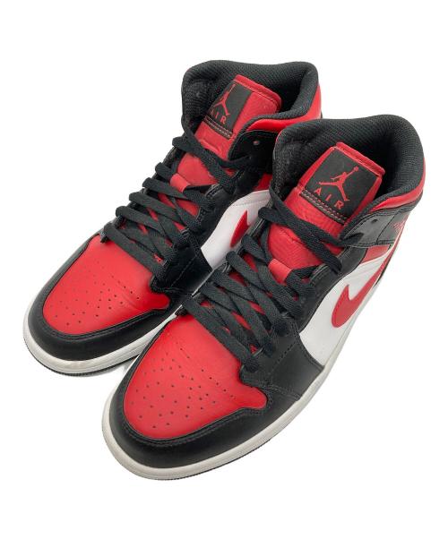 NIKE（ナイキ）NIKE (ナイキ) AIR JORDAN1 MID ブラック×レッド サイズ:27.5cmの古着・服飾アイテム