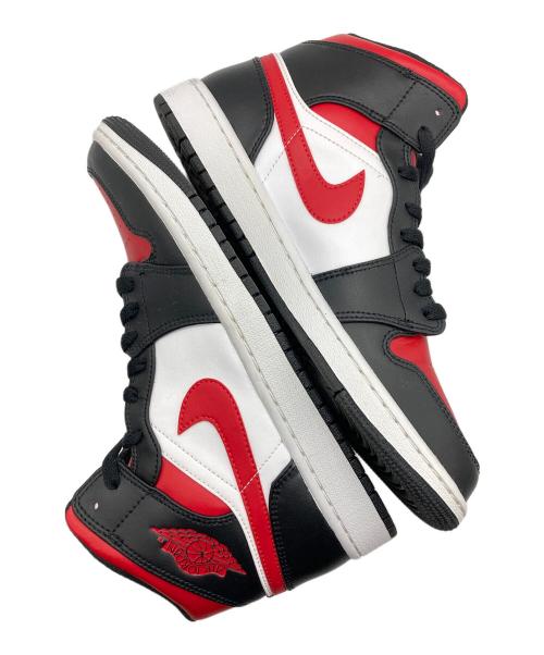 NIKE（ナイキ）NIKE (ナイキ) AIR JORDAN1 MID ブラック×レッド サイズ:27.5cmの古着・服飾アイテム