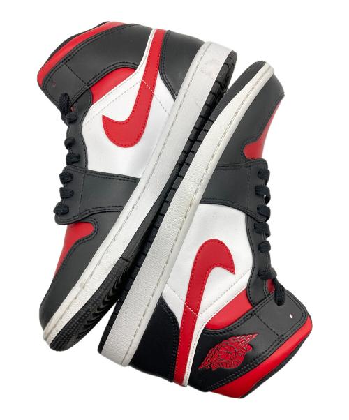 NIKE（ナイキ）NIKE (ナイキ) AIR JORDAN1 MID ブラック×レッド サイズ:27.5cmの古着・服飾アイテム