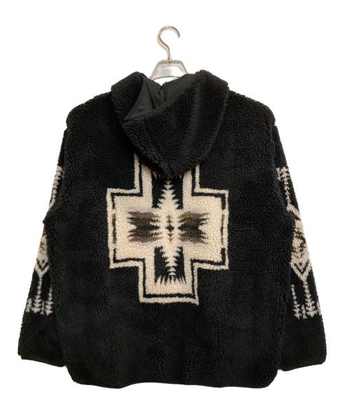 PENDLETON（ペンドルトン）PENDLETON (ペンドルトン) ボアフリースジャケット ブラック サイズ:Lの古着・服飾アイテム