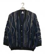 LOOKルック）の古着「3Dカーディガン」｜ブラック×ネイビー