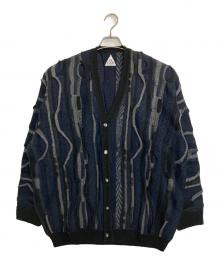 LOOK（ルック）の古着「3Dカーディガン」｜ブラック×ネイビー