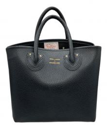 YOUNG & OLSEN The DRYGOODS STORE（ヤングアンドオルセン ザ ドライグッズストア）の古着「オールエンボスレザートート」｜ブラック