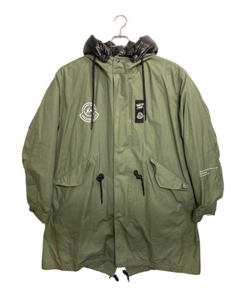MONCLER（モンクレール）MONCLER (モンクレール) FRAGMENT DESIGN (フラグメントデザイン) FULCRUM GIUBOTTO / ダウンライナー付モッズコート グリーン サイズ:2の古着・服飾アイテム