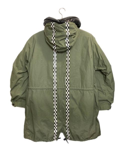 MONCLER（モンクレール）MONCLER (モンクレール) FRAGMENT DESIGN (フラグメントデザイン) FULCRUM GIUBOTTO / ダウンライナー付モッズコート グリーン サイズ:2の古着・服飾アイテム
