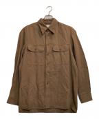 LEMAIREルメール）の古着「コットンリネンツイルシャツ」｜ブラウン