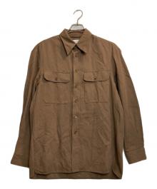 LEMAIRE（ルメール）の古着「コットンリネンツイルシャツ」｜ブラウン