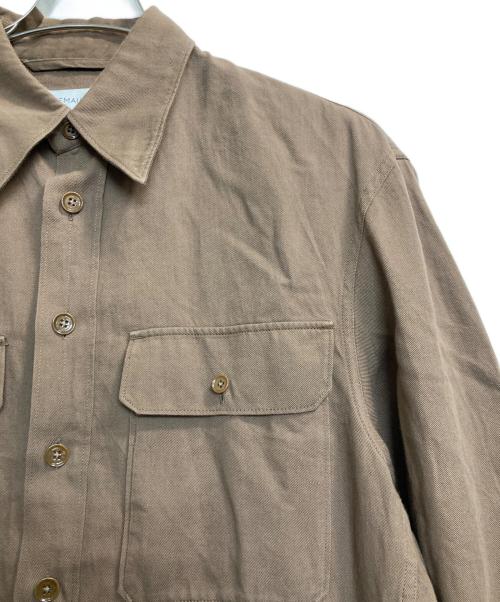LEMAIRE（ルメール）LEMAIRE (ルメール) コットンリネンツイルシャツ ブラウン サイズ:記載なしの古着・服飾アイテム
