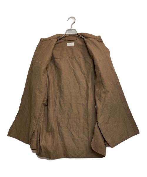 LEMAIRE（ルメール）LEMAIRE (ルメール) コットンリネンツイルシャツ ブラウン サイズ:記載なしの古着・服飾アイテム