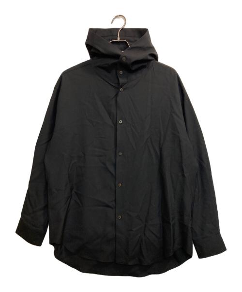 OVERCOAT（オーバーコート）OVERCOAT (オーバーコート) ウールフーデッドシャツ ブラック サイズ:M1の古着・服飾アイテム