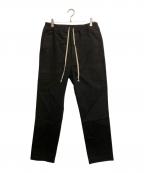 RICK OWENSリックオウエンス）の古着「22FW STROBE ドローストリングイージーパンツ」｜ブラック