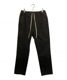 RICK OWENS（リックオウエンス）の古着「22FW STROBE ドローストリングイージーパンツ」｜ブラック