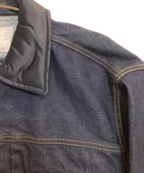 sacai（サカイ）sacai (サカイ) DENIM X NYLON TWILL BLOUSON / ナイロンドッキングデニムジャケット インディゴ サイズ:3の古着・服飾アイテム