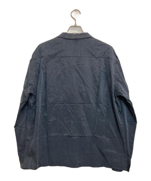 COLUMN（コラム）COLUMN (コラム) キュプラポリツイルシャツ ネイビー サイズ:Lの古着・服飾アイテム
