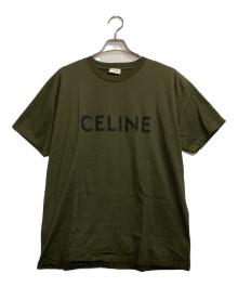CELINE（セリーヌ）の古着「ロゴプリントTシャツ」｜グリーン