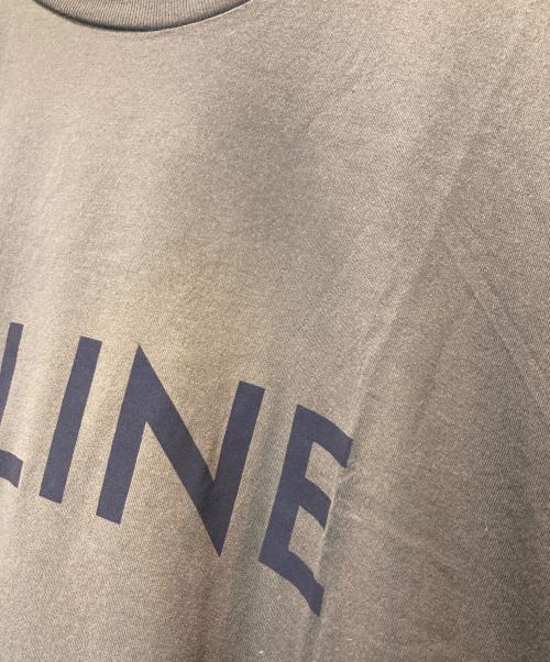 CELINE（セリーヌ）CELINE (セリーヌ) ロゴプリントTシャツ グリーン サイズ:Ｌの古着・服飾アイテム