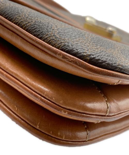 CELINE（セリーヌ）CELINE (セリーヌ) マカダム柄ミニショルダーバッグ ブラウンの古着・服飾アイテム