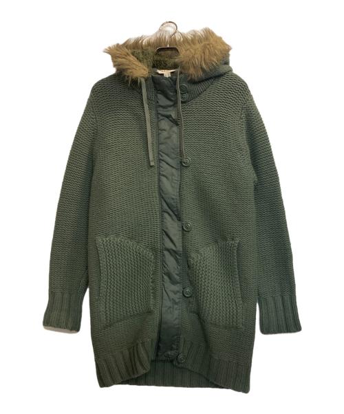 DIESEL（ディーゼル）DIESEL (ディーゼル) ライナー付ミリタリーニットコート グリーン サイズ:記載なしの古着・服飾アイテム