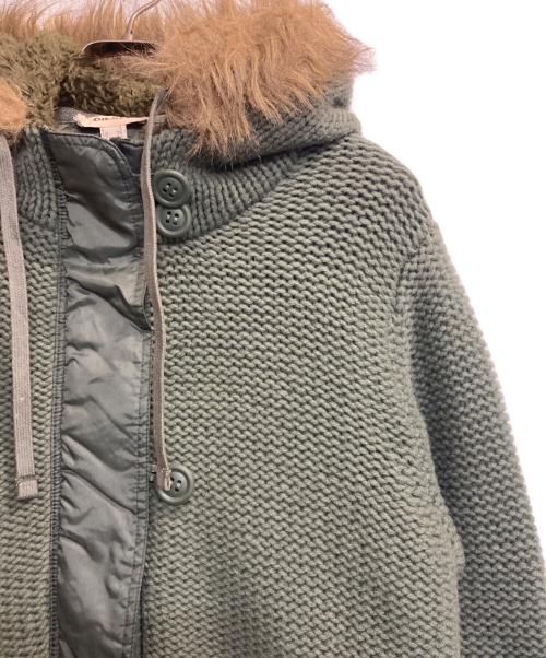 DIESEL（ディーゼル）DIESEL (ディーゼル) ライナー付ミリタリーニットコート グリーン サイズ:記載なしの古着・服飾アイテム