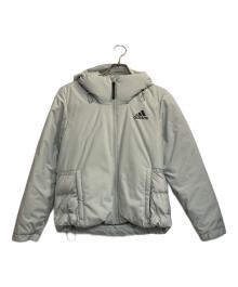 adidas（アディダス）の古着「撥水加工 フーデッドダウンジャケット」｜グレー
