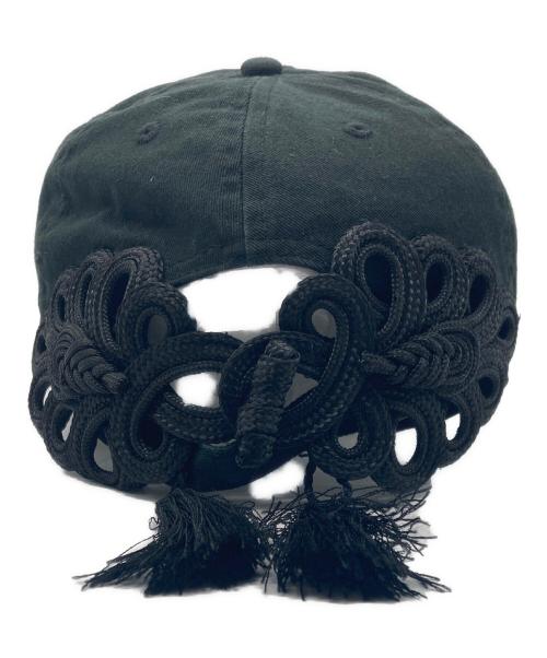 Tanaka Daisuke（タナカ ダイスケ）tanaka daisuke (タナカ ダイスケ) チャイナリボンキャップ ブラックの古着・服飾アイテム
