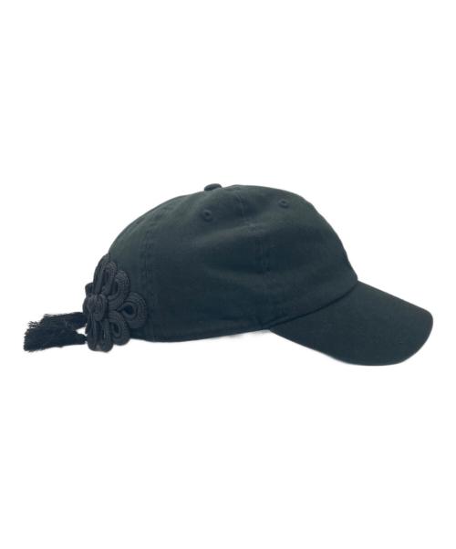 Tanaka Daisuke（タナカ ダイスケ）tanaka daisuke (タナカ ダイスケ) チャイナリボンキャップ ブラックの古着・服飾アイテム