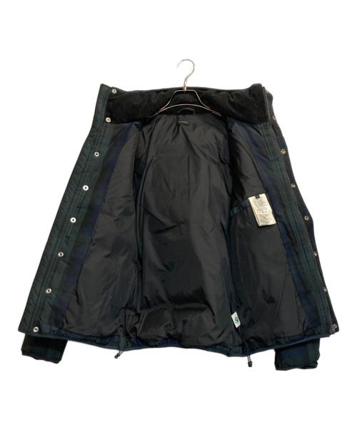 DIESEL（ディーゼル）DIESEL (ディーゼル) チェック柄ダウンジャケット グリーン×ネイビー サイズ:Ｌの古着・服飾アイテム