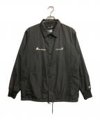 GROUND Y×New Eraグラウンドワイ×ニューエラ）の古着「バックロゴプリントコーチジャケット」｜ブラック