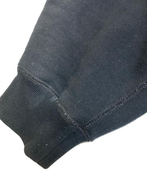 THE BLACK EYE PATCH（ブラックアイパッチ）THE BLACK EYE PATCH (ブラックアイパッチ) レザーロゴプルオーバーパーカー ブラック サイズ:ＸＬの古着・服飾アイテム