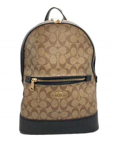 中古・古着通販】COACH (コーチ) シグネチャーレザーリュック ベージュ