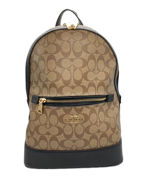 COACH（コーチ）COACH (コーチ) シグネチャーレザーリュック ベージュの古着・服飾アイテム