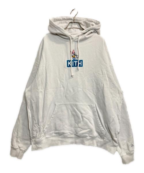 KITH（キス）KITH (キス) Disney (ディズニー) Mickey&Friends Daisy Duck Hoodie デイジー刺繍ボックスロゴパーカー ホワイト サイズ:LLの古着・服飾アイテム
