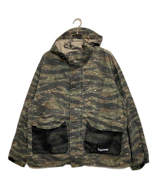 SUPREME（シュプリーム）Supreme (シュプリーム) 21SS Mesh Pocket Cargo Jacket / メッシュポケットカーゴジャケット グリーン サイズ:LLの古着・服飾アイテム