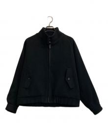 moncao（モンサオ）の古着「ウールナイロンフランネルスウィングトップブルゾン」｜ブラック