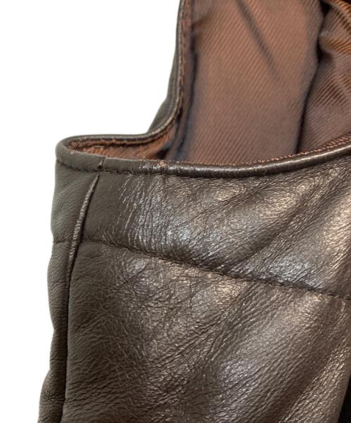 green label relaxing（グリーンレーベルリラクシング）green label relaxing (グリーンレーベルリラクシング) レザーダウンベスト ブラウン サイズ:Mの古着・服飾アイテム