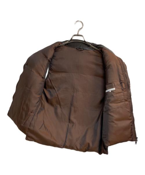 green label relaxing（グリーンレーベルリラクシング）green label relaxing (グリーンレーベルリラクシング) レザーダウンベスト ブラウン サイズ:Mの古着・服飾アイテム