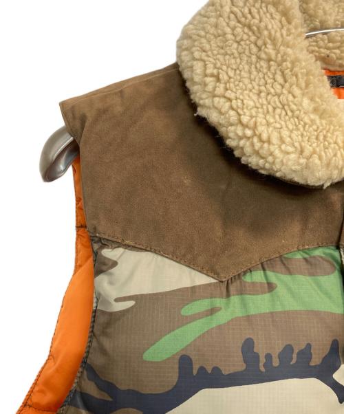 Denim & Supply Ralph Lauren（デニム＆サプライ ラルフローレン）DENIM & SUPPLY RALPH LAUREN (デニム＆サプライ ラルフローレン) ダウンベスト ブラウン×カーキ サイズ:Mの古着・服飾アイテム