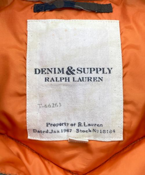 Denim & Supply Ralph Lauren（デニム＆サプライ ラルフローレン）DENIM & SUPPLY RALPH LAUREN (デニム＆サプライ ラルフローレン) ダウンベスト ブラウン×カーキ サイズ:Mの古着・服飾アイテム