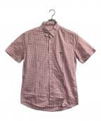 LACOSTEラコステ）の古着「チェックシャツ」｜ホワイト×レッド