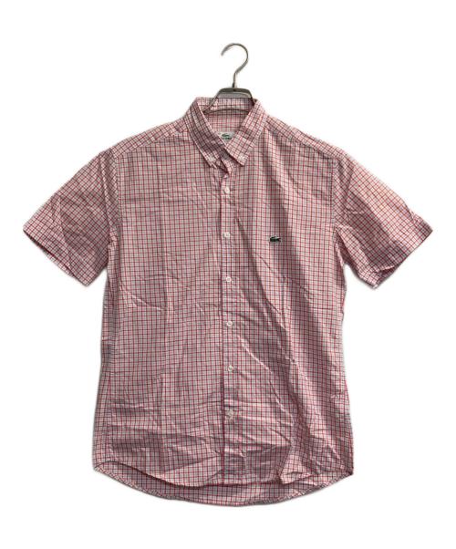 LACOSTE（ラコステ）LACOSTE (ラコステ) チェックシャツ ホワイト×レッド サイズ:40の古着・服飾アイテム