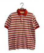 LACOSTEラコステ）の古着「ポロシャツ」｜ホワイト×オレンジ
