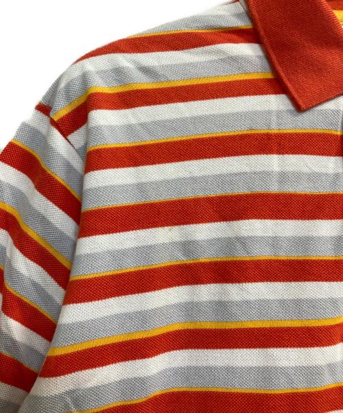LACOSTE（ラコステ）LACOSTE (ラコステ) ポロシャツ ホワイト×オレンジ サイズ:4の古着・服飾アイテム