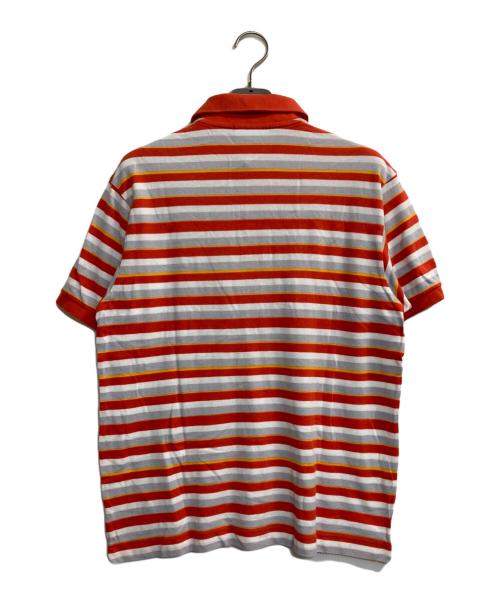 LACOSTE（ラコステ）LACOSTE (ラコステ) ポロシャツ ホワイト×オレンジ サイズ:4の古着・服飾アイテム