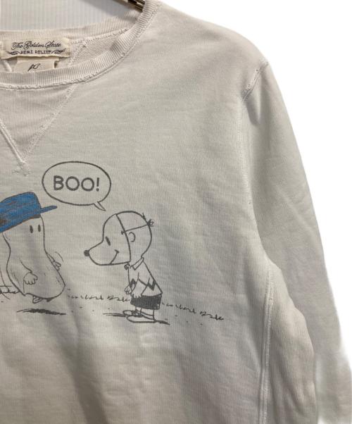 REMI RELIEF（レミレリーフ）REMI RELIEF (レミレリーフ) PEANUTS (ピーナッツ) キャラクタープリントダメージスウェット ホワイト サイズ:Ｌの古着・服飾アイテム