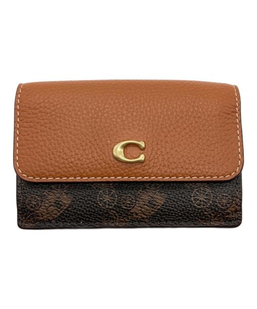 COACH（コーチ）COACH (コーチ) エッセンシャル ミニ トライフォールドホース＆キャリッジ  三つ折り財布 ブラウン 未使用品の古着・服飾アイテム