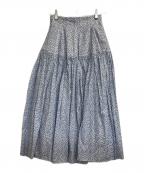 Blueleaブルレア）の古着「フラワーフレアスカート」｜ブルー