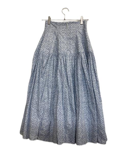 Bluelea（ブルレア）Bluelea (ブルレア) フラワーフレアスカート ブルー サイズ:36の古着・服飾アイテム