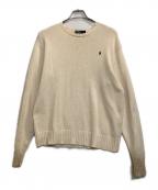 POLO RALPH LAURENポロ・ラルフローレン）の古着「ワンポイントコットンニット」｜アイボリー